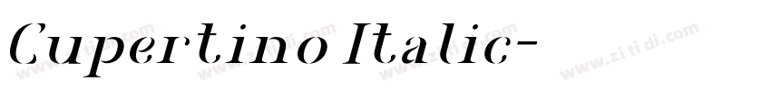 Cupertino Italic字体转换